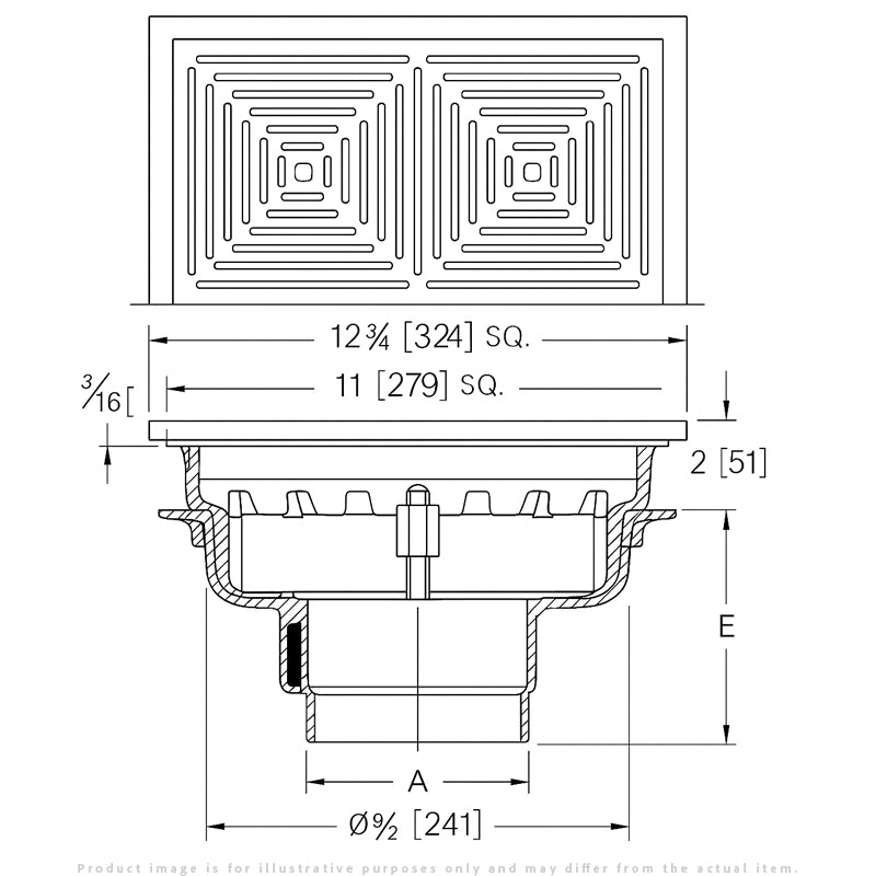 Z154_DT-Zurn-12-Inch-Square-Decorative-Deck-Drain-AI-Img-2