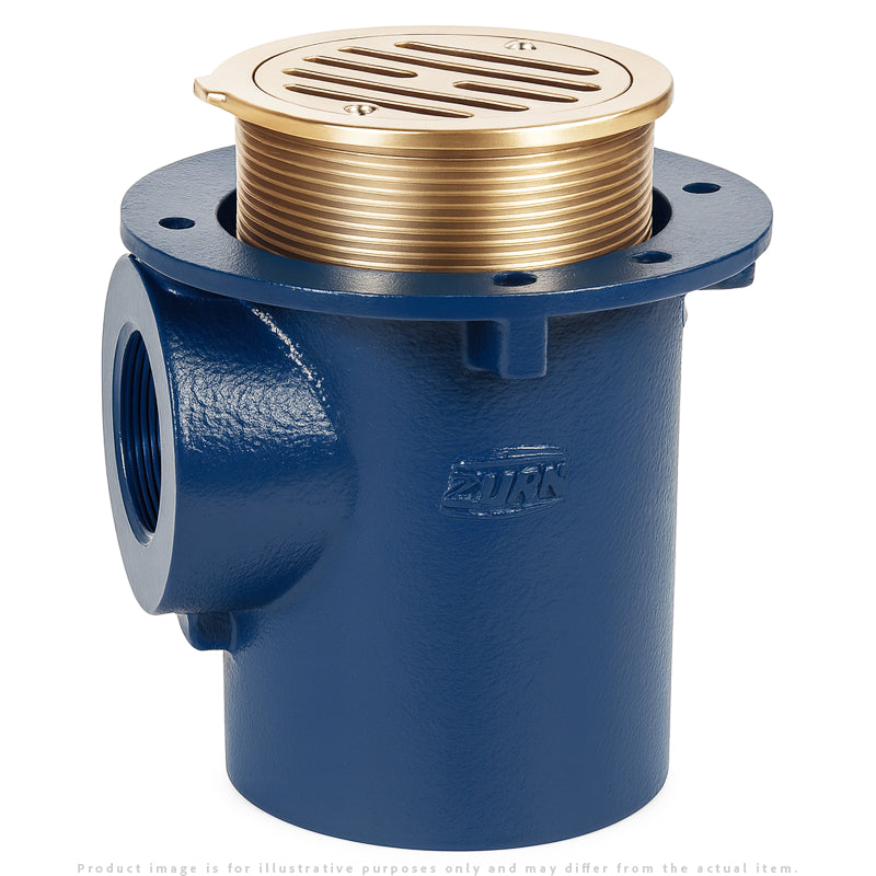 Zurn Z355 Prison Cell Floor Drain | Vandal-Proof Nickel Bronze | ZN355