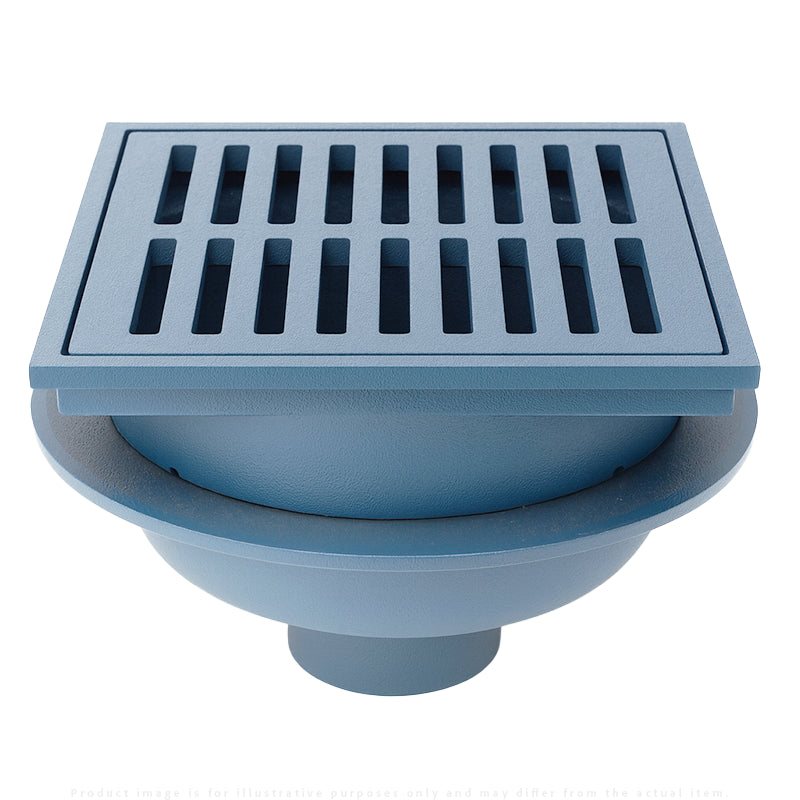 Zurn Z610-H 12" Square Heavy-Duty Floor Drain with Hinged Grate
