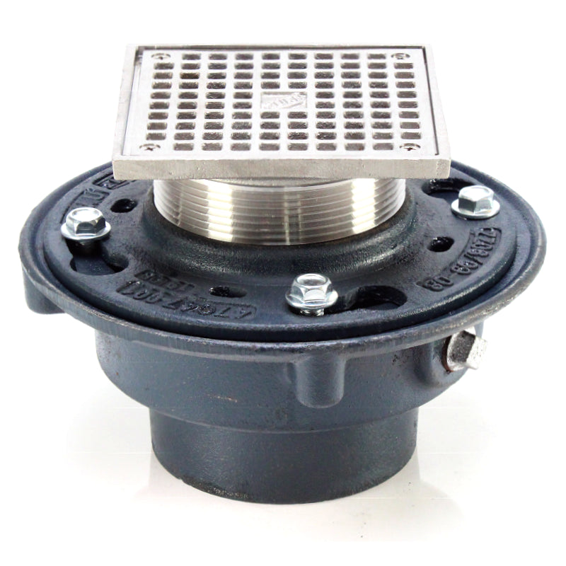 Zurn ZN415S Floor Shower Drain Square Heel-Proof Strainer Zurn ZN415S Floor Shower Drain Square Heel-Proof Strainer