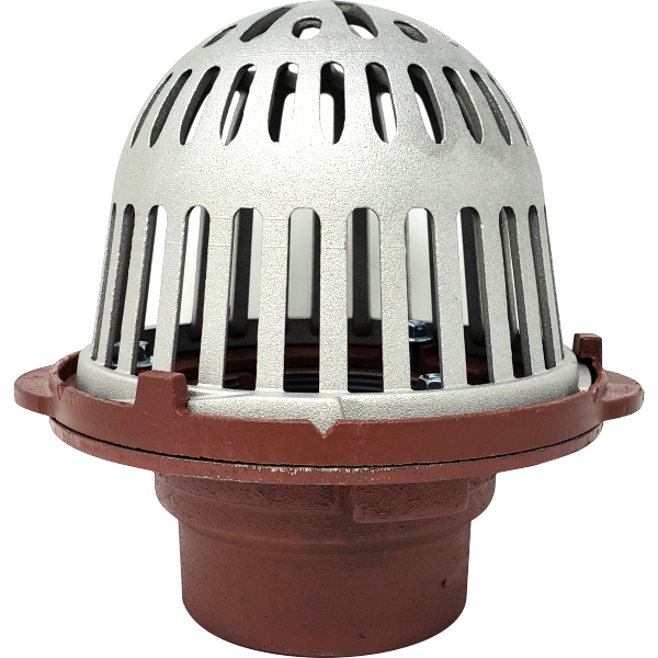 MIFAB R1103-12A-B-U 8" DIA. Roof Drain, 3" No-Hub Connection, Galvanized Body and Membrane Clamp (-12A), Sump Receiver (-B), Underdeck Clamp (-U)