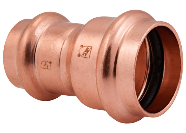 BMI 1-1/2" x 1/2" Wrot Copper Press-Fit Reducing Coupling Fitting Item 47038