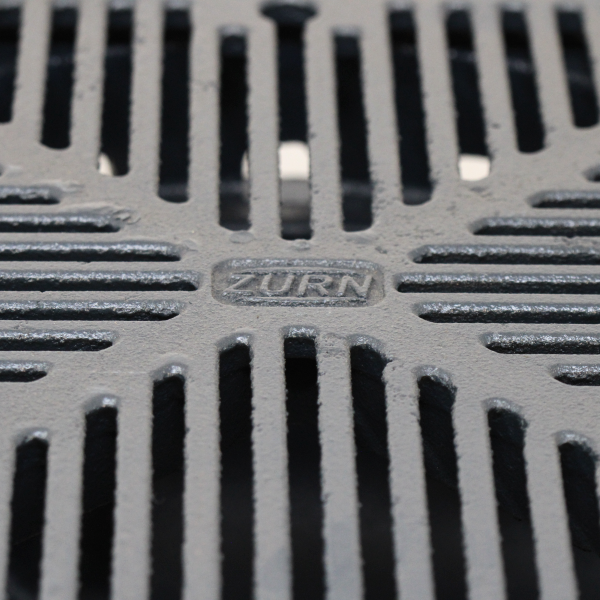 Zurn Z154 12" Square Top Promenade Deck Drain with Heel-Proof Grate and Rotatable Frame IMG 2