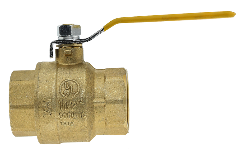 Boshart 0827-15 1-1/2" FPT FULL PORT BALL VALVE - 600WOG - CGA APPROVED, NOT FOR POTABLE WATER