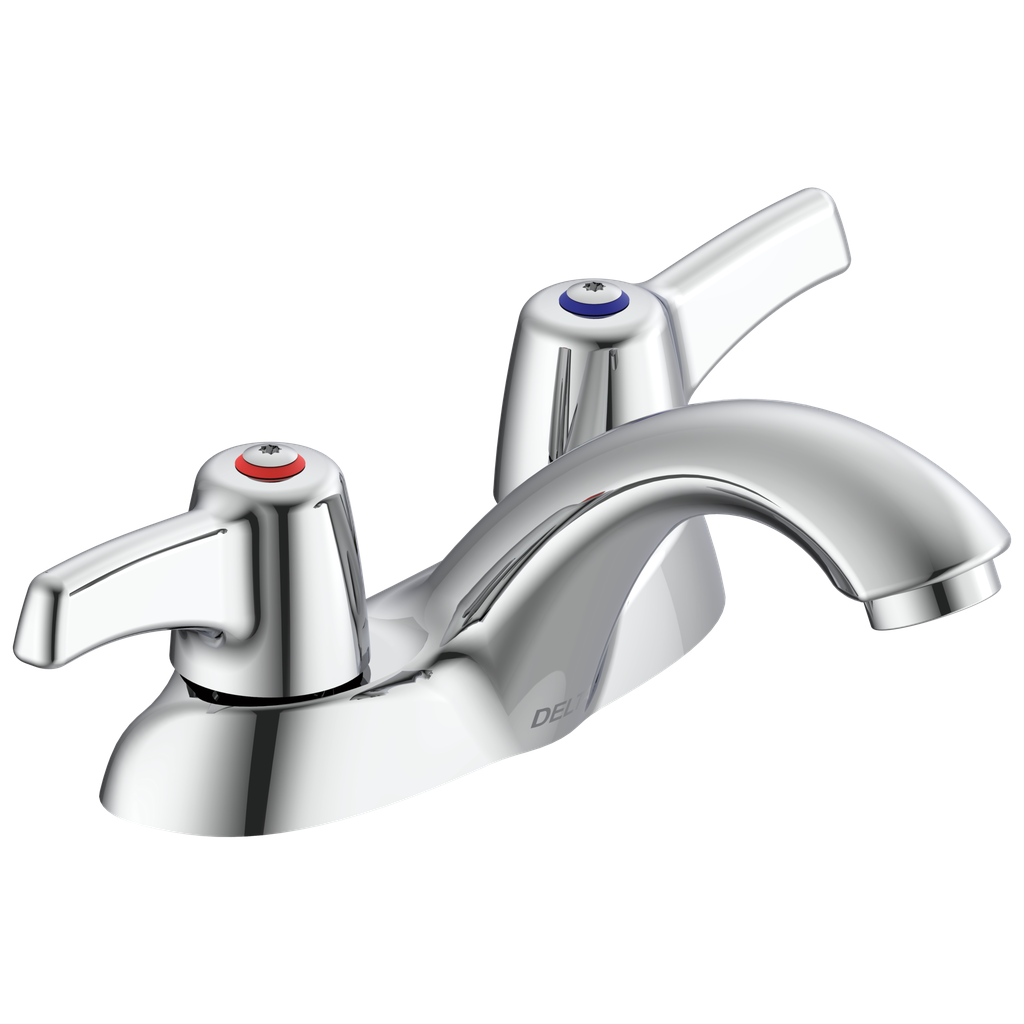 Delta 21T143 Two Handle Centerset Lavatory Faucet - Less Pop-Up Chrome Cam Two Handle Lever