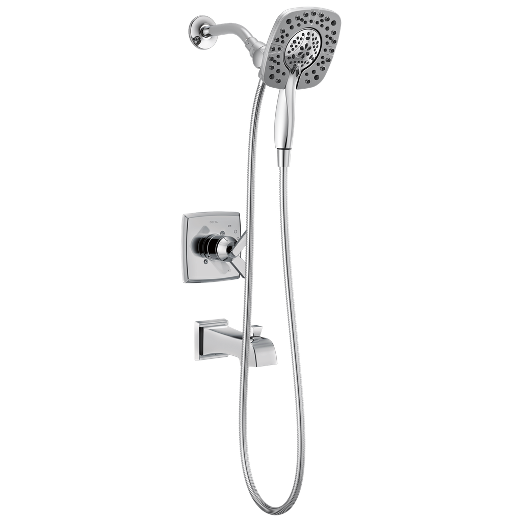 Delta T17464-I Monitor(R) 17 Series Chrome Tub And Shower With In2Ition(R) Two-In-One Showernonesingle Handle Lever