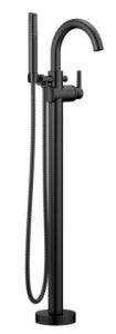 Delta T4759-Blfl Matte Black Trinsic Contemporary Floor-Mount Tub Filler Trim Single Handle