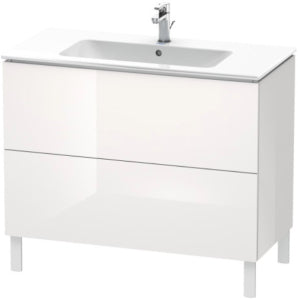 Duravit LC662707575 L-CUBE TWO DRAWER FLOORSTANDING VANITY UNIT WHITE (MADE TO ORDER - SPECIAL ORDER)