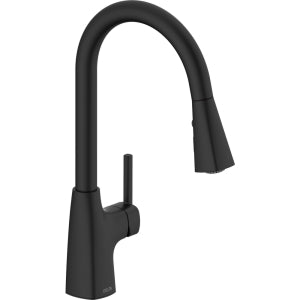 Delta 981Lf-Bl Banting Single Handle Pull Down Kitchen Faucet In Matte Black