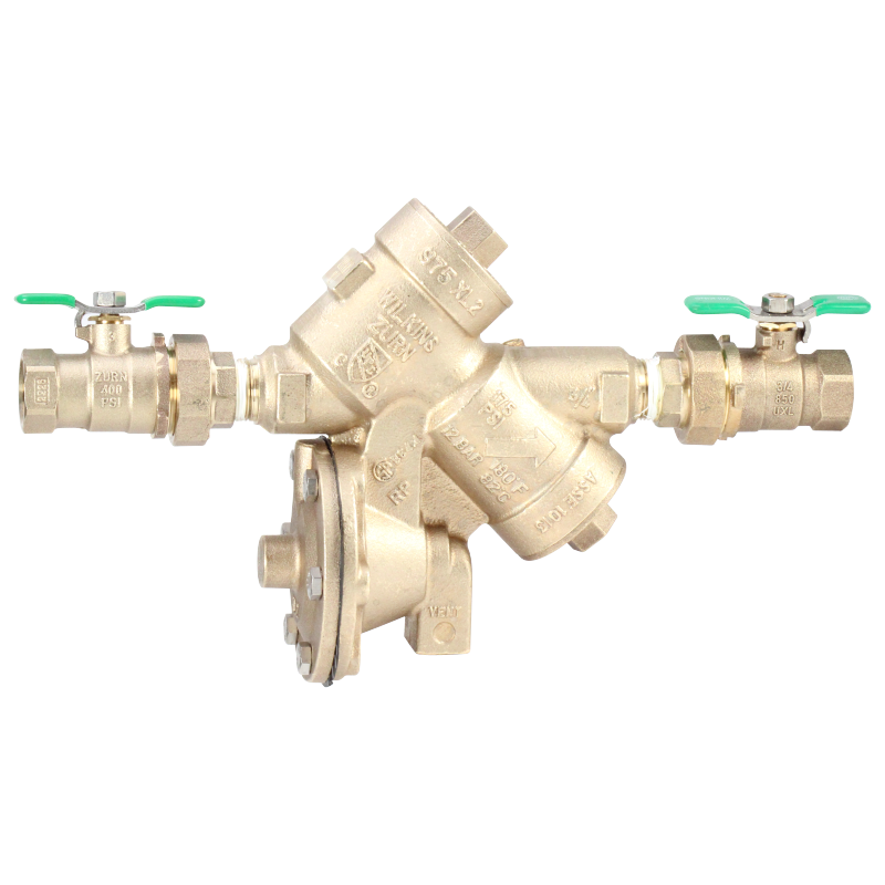 Zurn Wilkins 34-975XL2U 3/4" Reduced Pressure Principle Assembly Backflow Preventer With UNION BALL VALVES Lead-Free