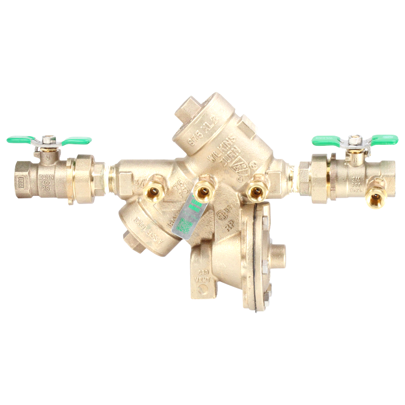 Zurn Wilkins 34-975XL2U 3/4" Reduced Pressure Principle Assembly Backflow Preventer With UNION BALL VALVES Lead-Free