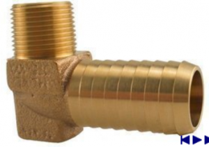 Boshart HL-075-100NL 341BRIMHR90 3/4X1 BRASS MIPXI HYDRANT 90 ELBOW