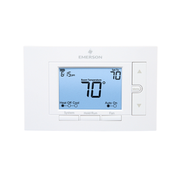 1F85U-22PR WHITE RODGERS THERMOSTAT 5 1 1 DAY PROGRAMMABLE OR NON-PROGRAMMABLE 2H/2C CONVENTIONAL OR 2H/1C HEAT PUMP AUTO  45-99F (7-37C) 7 DAY CHANGEOVER KEYPAD LOCKOUT