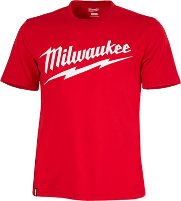 MILWAUKEE 607R-2X 2XL HEAVY DUTY LOGO SHORT SLV T-SHIRT RED