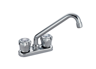 Delta 82908Lf Chrome 4"Cc Laundry Tub Faucet W/8" Swing Spout & Chrome Handles, Lead Free