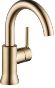 Delta 559Ha-Cz-Dst Champagne Bronze Trinsic: Single Handle High-Arc Lavatory Faucet With Pop-Up