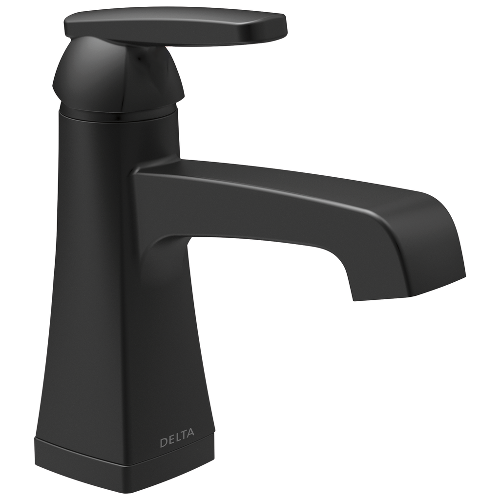 Delta 564-Blmpu-Dst Matte Black Ashlyn: Single Handle Lavatory Faucet - Metal Pop-Up Withpopup Single Handle Lever