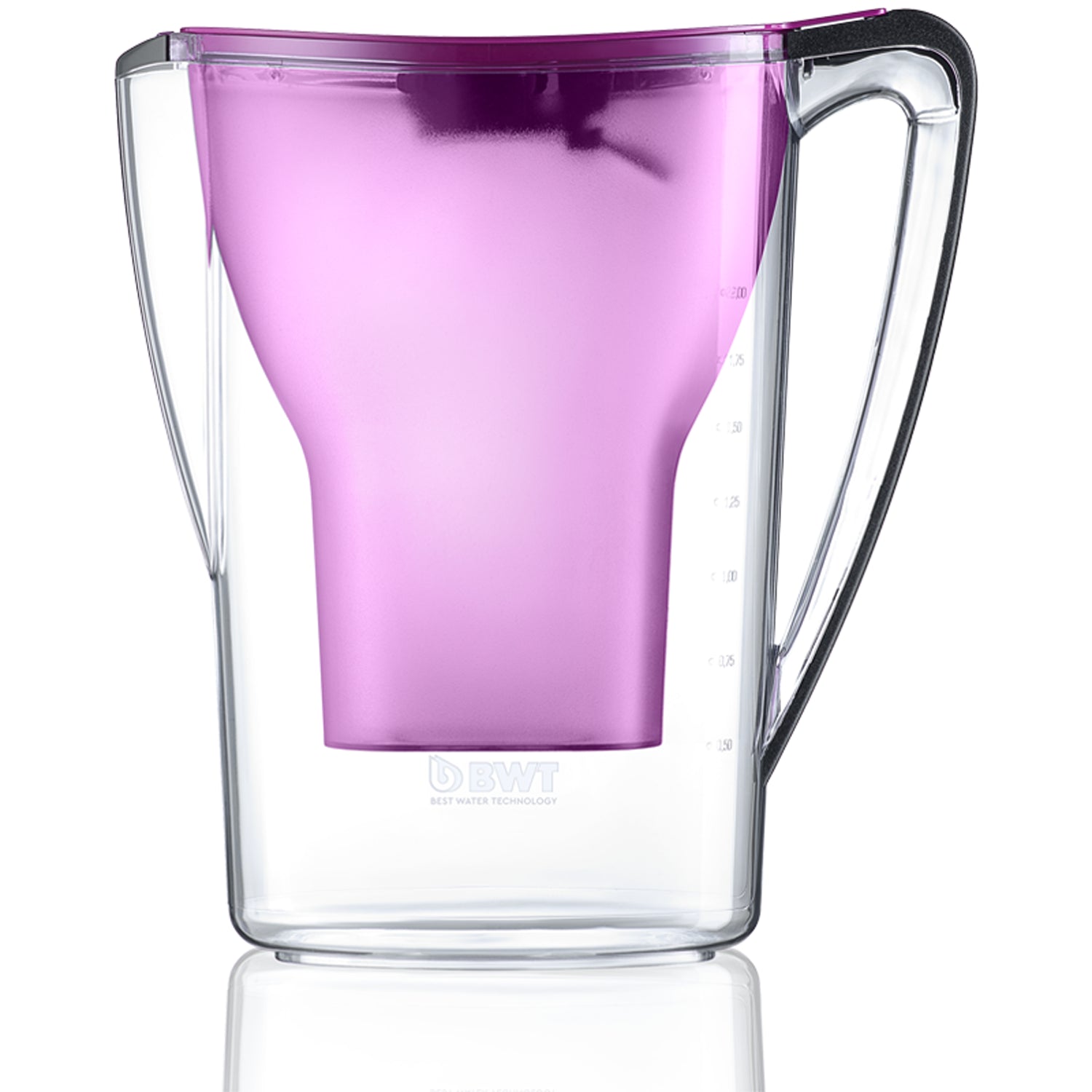 BWT AQUAlizer Home 11-cup magnesium water filter pitcher in Aubergine