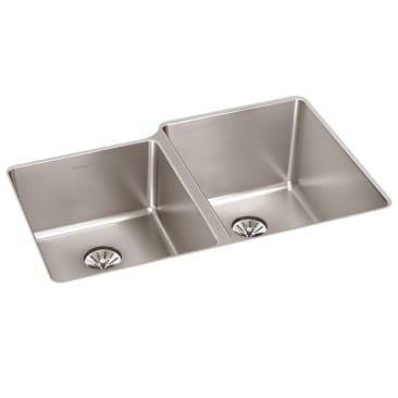 ELKAY ELUHH3120LTPD 31-1/4X20-1/2X9 DBL BOWL UM SS SINK