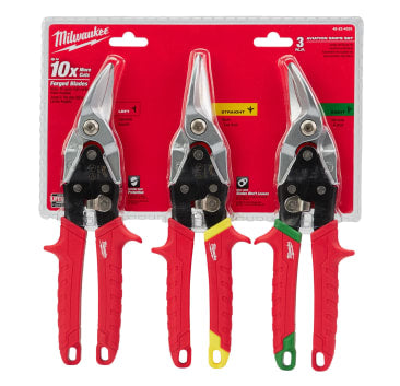 MILWAUKEE 48-22-4533 3PC AVIATION SNIP SET