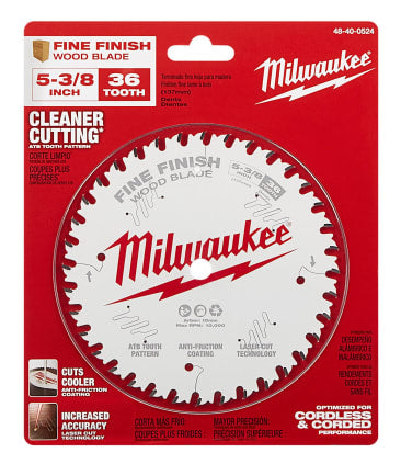 MILWAUKEE 48-40-0524 5-3/8IN 36T FINE FINISH CIRC SAW BLADE