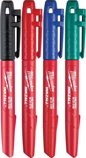 MILWAUKEE 48-22-3106 4PK COLORED FINE PT MARKERS