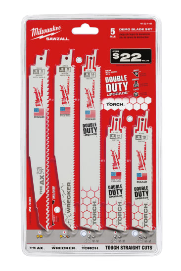 MILWAUKEE 49-22-1105 5PC SAWZALL BLADE GP SET