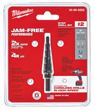 MILWAUKEE 48-89-9202 STEP BIT 3/16IN - 1/2IN