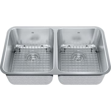 Kindred KIL KSD2UA-9D DOUBLE BOWL UNDERMOUNT SINK SILK RIM