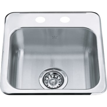 Kindred KIL QSL1515-6-2 HOSPITALITY BAR SINK 2-HOLE