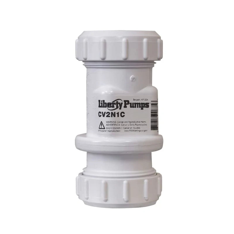 LIBERTY CV2N1C 1-1/2 & 1-1/4 PVC COMPRESSION CHECK VALVE