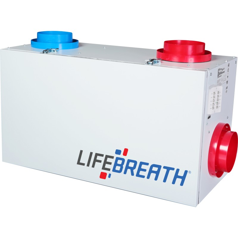 Ventilador residencial de recuperación de calor (HRV) Lifebreath 155 Max 100-155CFM