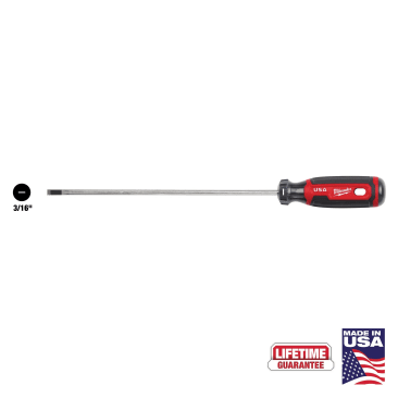 MILWAUKEE MT213 3/16 CABINET 8 CUSHION GRIP SCREWDRIVER