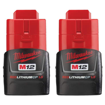 MILWAUKEE 48-11-2411 BATTERY M12 RED LITHIUM 2 PACK 1.5AH