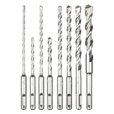 MILWAUKEE 48-20-7673 8PC SDS PLUS M/2 2-CUTTER DRILL BIT KIT