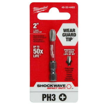 MILWAUKEE 48-32-4463 SHOCKWAVE NO.3 PHILLIPS 2IN POWER BIT