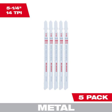 MILWAUKEE 48-42-5192 JIG SAW BL METAL14T 5-1/4L (5/PK)