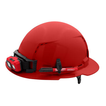 MILWAUKEE 48-73-1229 RED FL/BRIM VNT H/HAT W/6PT SSPN CL/C