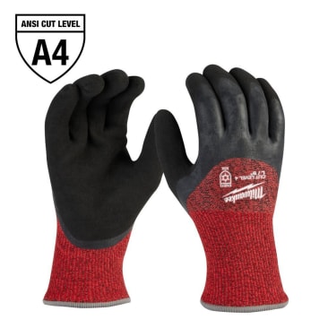 MILWAUKEE 48-73-7942 LRG CUT 4 WNTR DIP GLOVES (PAIR)