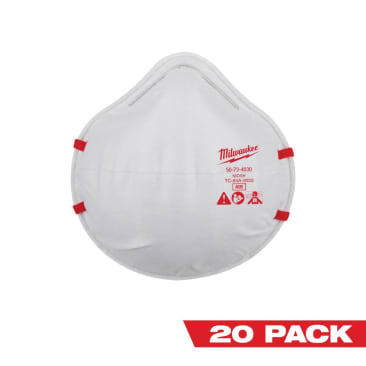 MILWAUKEE 48-73-4035 N95 RESPIRATOR 20PK