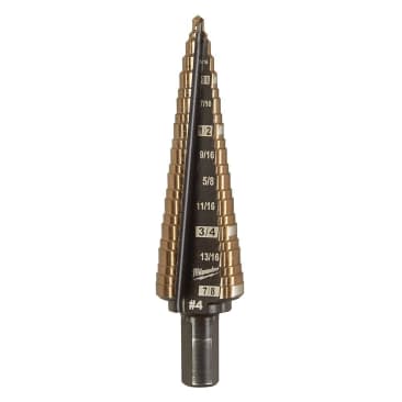 MILWAUKEE 48-89-9284 COBALT STEP DRILL BIT #4 (3/16-7/8)