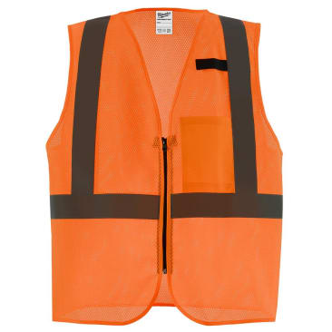 MILWAUKEE 48-73-2255 SML/MED CLASS 2 HIGH VISIBILITY ORANGE MESH ONE POCKET SAFETY VEST (CSA)