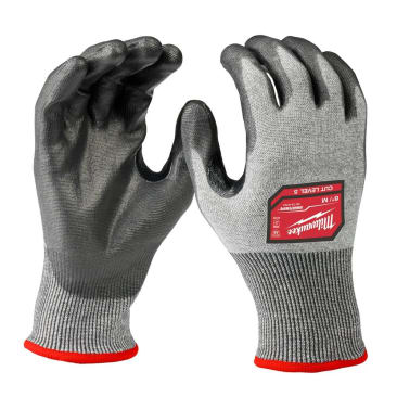 MILWAUKEE 48-73-8751E MED CUT LEVEL 5 HIGH-DEXTERITY POLYURETHANE DIPPED GLOVES