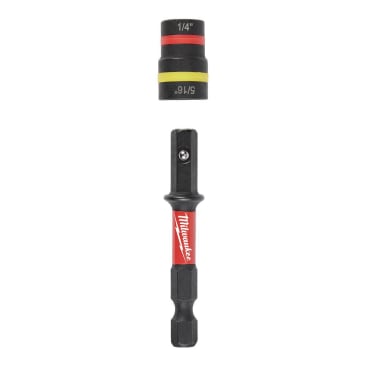 MILWAUKEE 49-66-4742 SHOCKWAVE IMPACT DUTY 1/4 & 5/16X2-1/4 QUIK-CLEAR 2-IN-1 MAGNETIC NUT DRIVER LESS PACKAGE