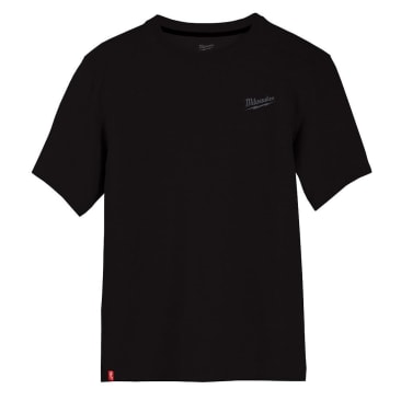 MILWAUKEE 603B-XL XL HYBRID SHORT SLEEVE WORK T-SHIRT BLACK