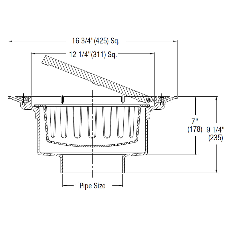 Watts FD-490-F-80 - Aluminum Parking Structure Drain IMG 2