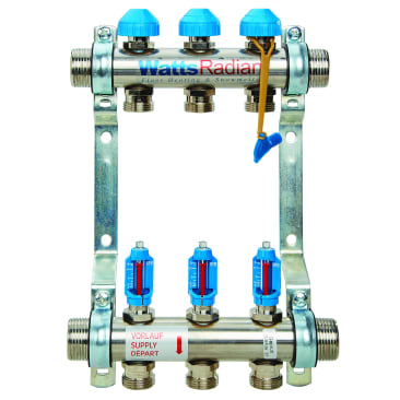 WATTS 81001982 D3803003SS 1 FLOWMETER MANIFOLD STAINLESS STEEL (M-3)