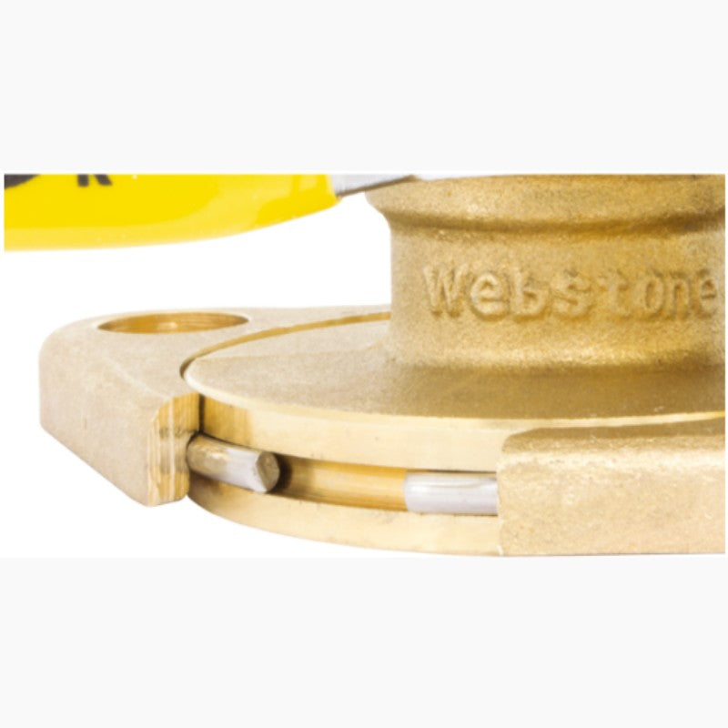 Webstone 1 1/4 IPS x brida de bomba, válvula de bola de latón de puerto completo H-40405HV 