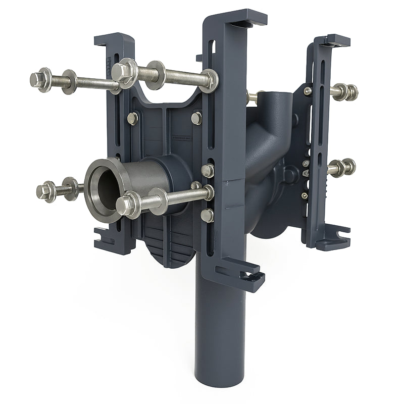 Zurn Z1202-ND4 EZCarry® Portador vertical para inodoro de alto rendimiento, espalda con espalda, chorro de sifón, 4" sin cubo 