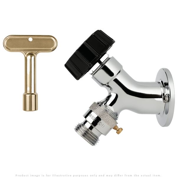 Zurn Z1341XL‑PC Lead‑Free Chrome Wall Faucet with Vacuum Breaker